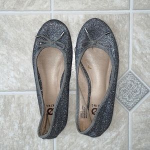 Silvery Glitter Flats